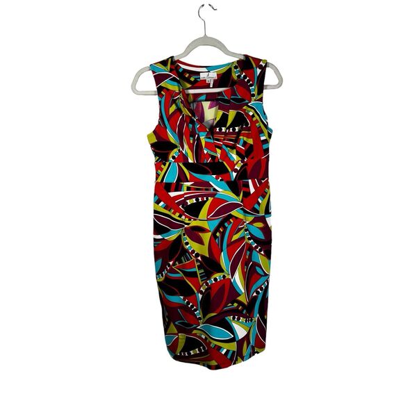 Jude Connally Ellie Dress Multicolor Geometric Retro Psychedelic Womens Small - Picture 1 of 5